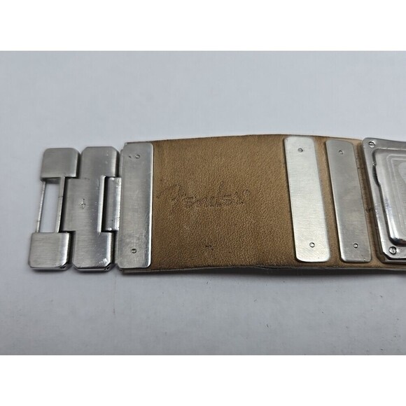 Fender Guitar Leather Cuff Bracelet Watch Rectangle Japan Quartz New Battery main image 12